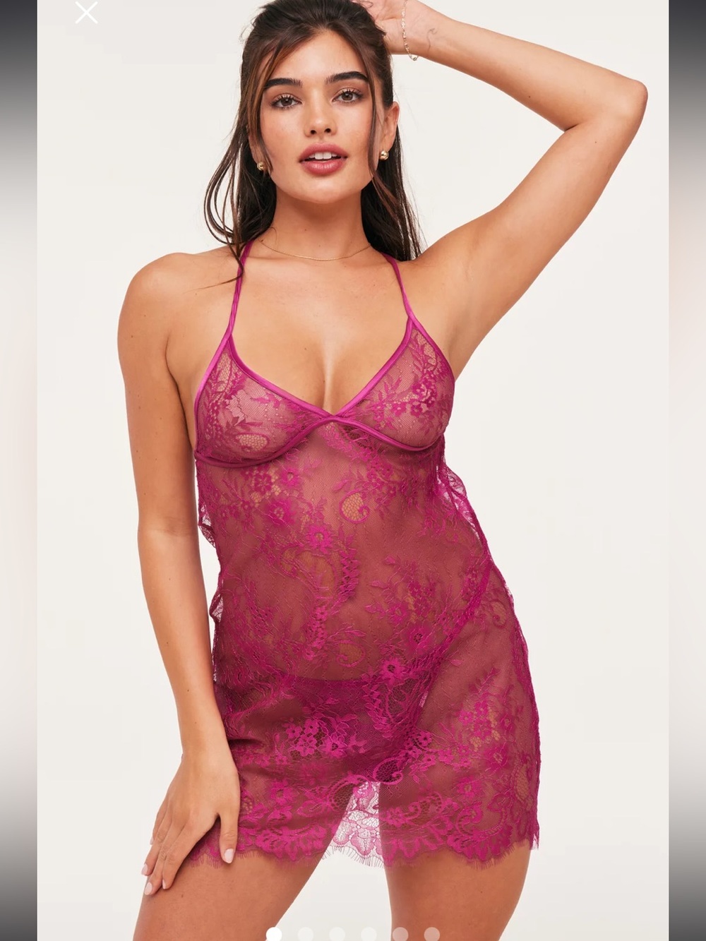 Adore Me Addison Pastel Pink Babydoll Lingerie, size Large, NWOT